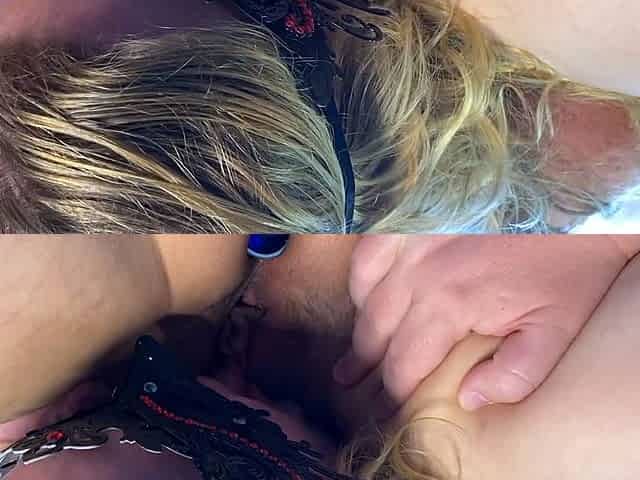 Lovely blondes lesbian licking