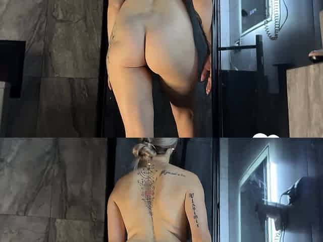 My Busty Blonde GF with Amazing Tits Masturbates in Shower While I Record Her