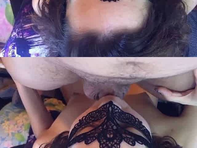 Face-Fucked Russian Teen's Orgasmic Mouth and Pussy