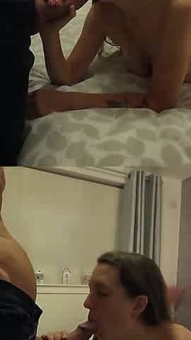 Sucking My Stepdads Big Long Girthy Dick Through His Jeans
