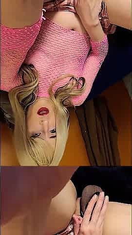 lara sissygasms from large sex tool anal