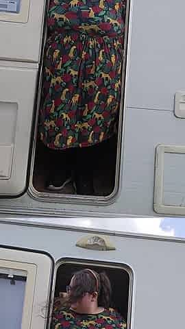 SSBBW Ladybrads Vs Caravan Door