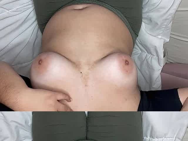 Fat large butt Latin babe masturbates