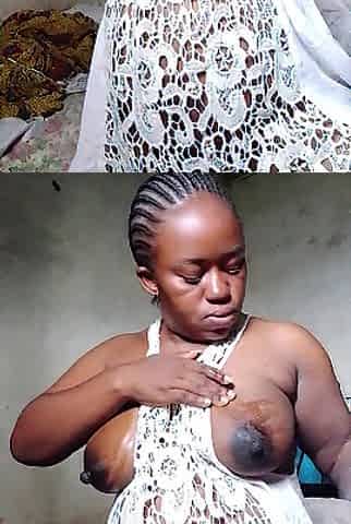 Matured woman giving her twat lovely massageYou can't definitely resist this Afro Ebony woman's titties