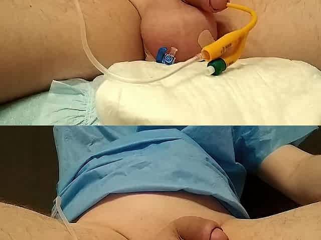 saline bladder enema with diaper