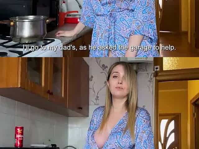 Young, handsome stepmom fantasies a real amateur, come and creampie her for a family orgasm!!