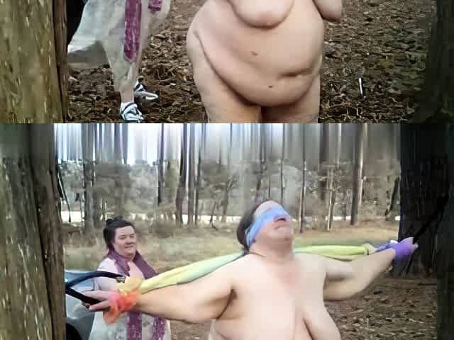 French BBW mature slave tied up in a hot bdsm sex clip