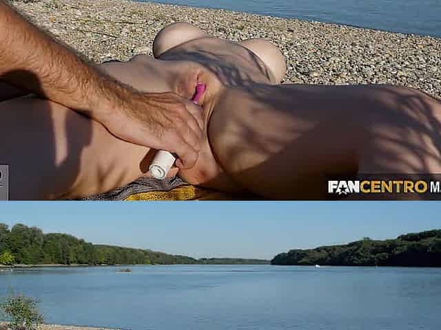 Almost caught at outdoor masturbation with an electric toothbrush whilst a ship is passing by