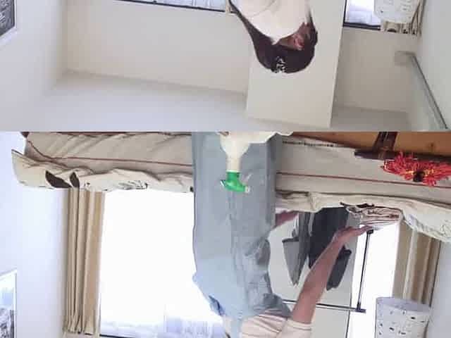 Japanese maid gets creampie from guest in hotel