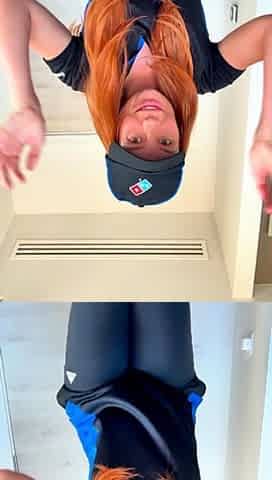 Natural redhead with real big boobs Scarlette masturbates