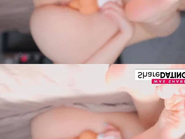Big Ass Teen Rides Dildo to Orgasm - Creampie Solo
