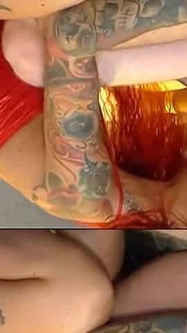 Tattooed Redhead MILF Stretched Wide by Throbbing Cock in Wild Ride