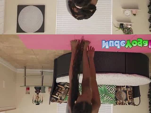 Curvy Black Mila Mars Hawt Undressed Yoga and Masturbation