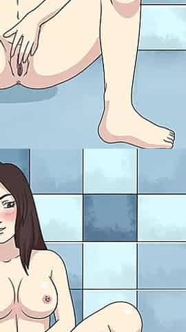 In Shower Helping Herself Out