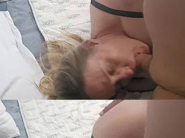 Getting my throat drilled and tasting his sexy sticky cum. ????