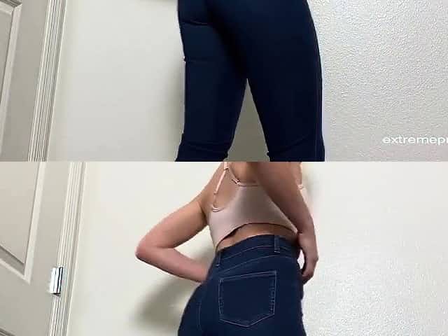 my sister wears no panties under her jeans