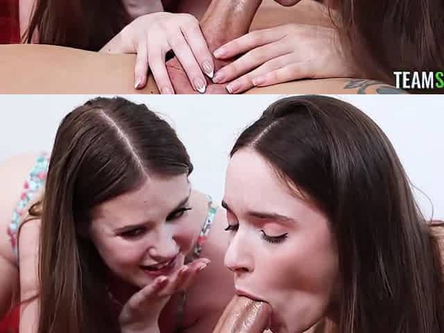 Kinky Brunettes And Take Turns Getting Their Teen 18+ Pussies With Hazel Moore, Athena Heart And Axel Haze
