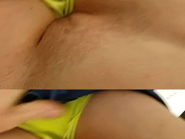 POV Angel w/ hirsute Twat Makes A Mess At The Public Shitter