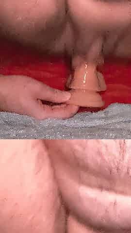 Absolutely Soaking: FTM Rides and Fucks Self With Dildo Until He Squirts and Creams