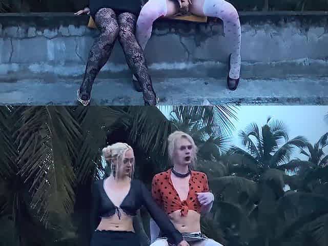 Outdoor sex on the roof hotel