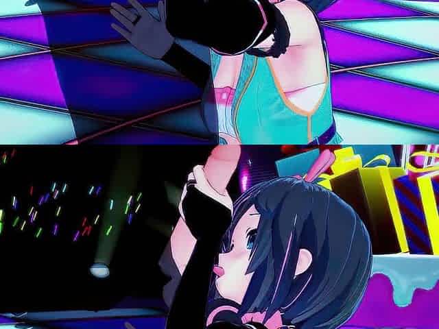 Kizuna Ai drilled on the stage by her fans CG COMICS