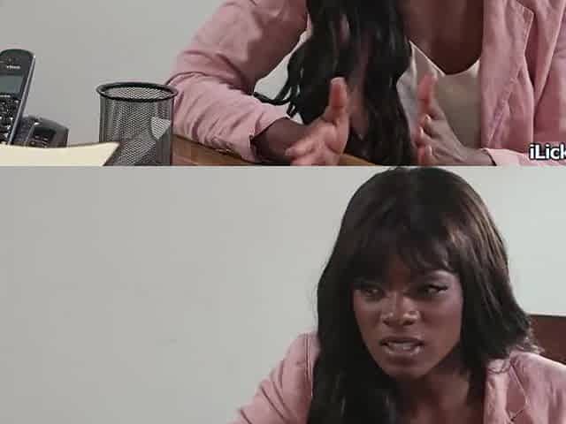 Black applicant anilingus and fingering lesbo examiner