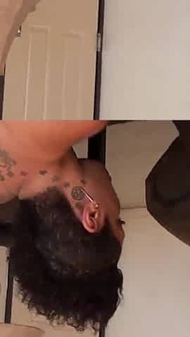 Ebony skin Heaven fucks and sucks black cock for an amateur scene