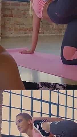 Jizzing All Over Sexy Fitness Models Cherry Kiss, Josephine Jackson and Diane Chrystall