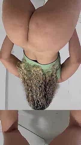 Unshaved-haired married woman twerking stripped