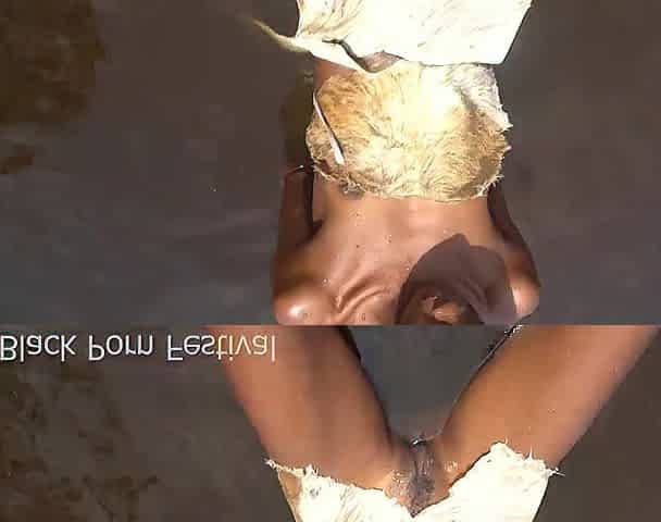 African tribe woman getting dick down in a tropical forrest stream by a tourist