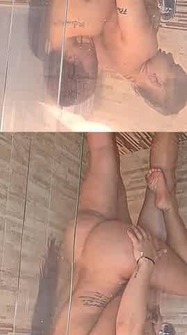 Morning Sex with Big Tits Girlfriend Messed up, so We Fuck in the Shower