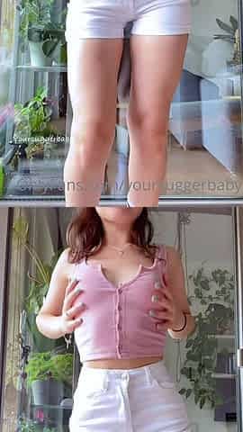 Hot brunette from squirt masturbating on webcam