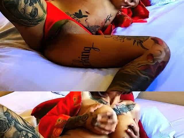 InkedMonster - Red Kimono Doggystyle Fuck