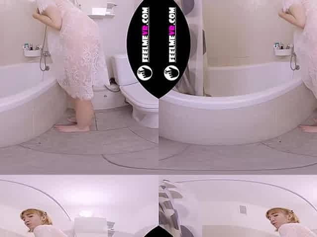 180vr Porn Video With Lilly Mays She Masturbates With A Pink Vibrator