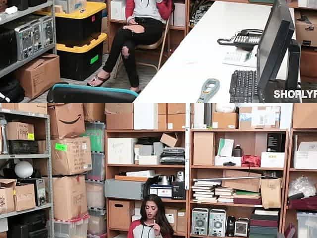 Kink brunette Sophia Leone sucks my dick to get free for shoplift