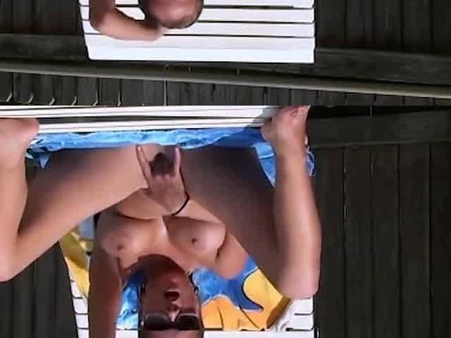 My bikini masturbation in the backyard