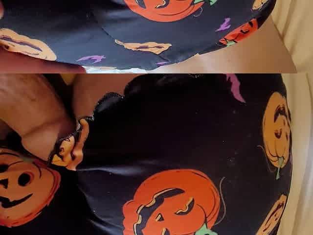 I Cum inadvertently on Stepsis's Halloween Pajama instead of Massage