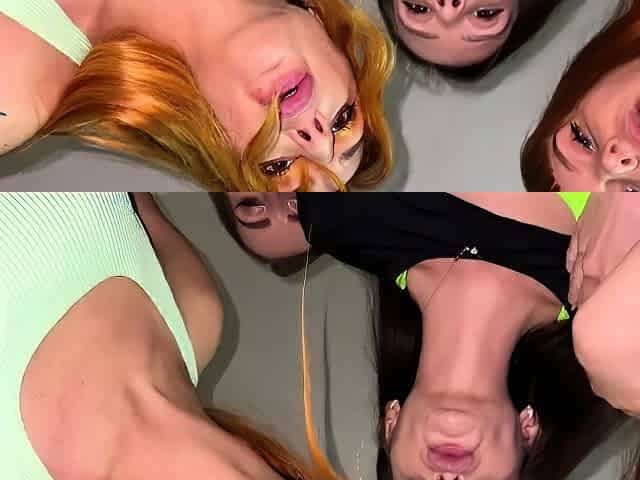 ppfemdom - Dominant Foursome Girls Spit On You - Close Up