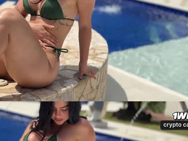 Poolside Excitement in Bikini