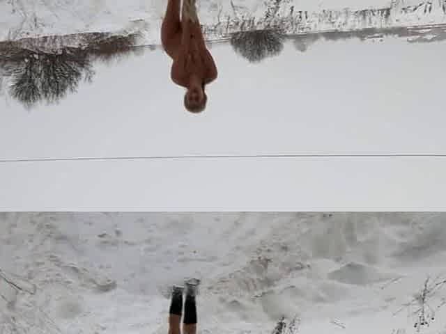 Blonde Russian Girl Naked in the Woods