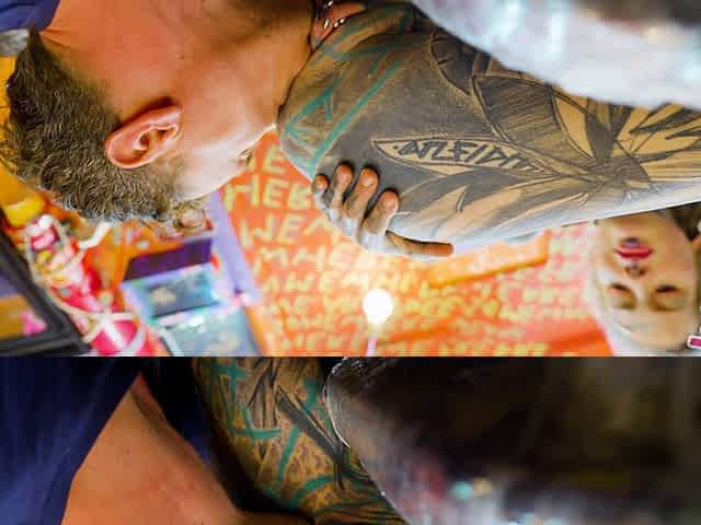 Pornstar Tattoo Artist Gets Assfucked From Customer - Hard Anal, ATM, Facial Cumshoot