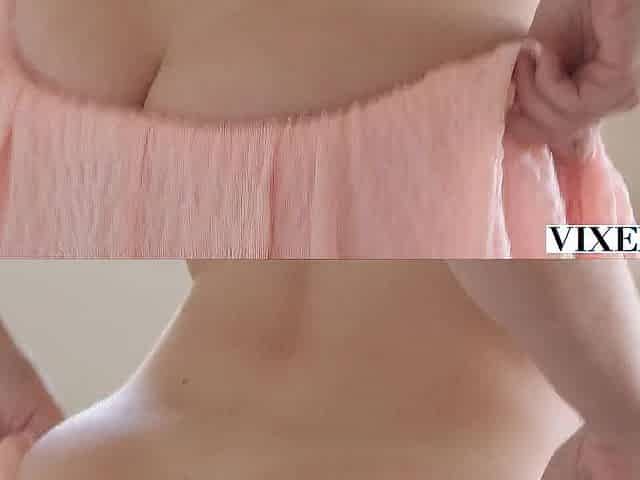 VIXEN Petite Juniper Ren Awards Her Boyfriend With Moist Cunt