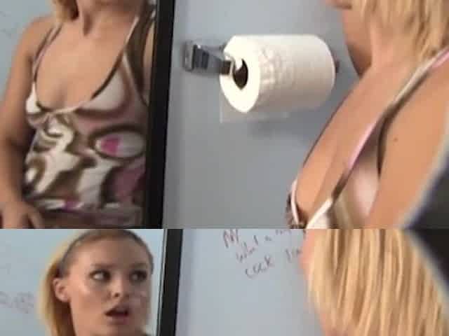 Blonde Masturbating Has Gloryhole Fun