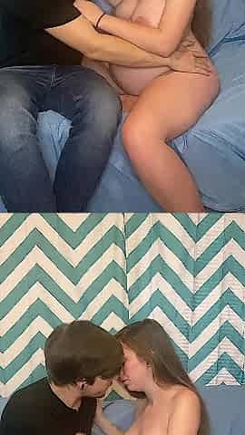 Romantic session turns into a messy talk preggo jizz flow