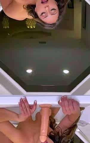 Hot babe Sophie Paris having horny solo toy masturbation