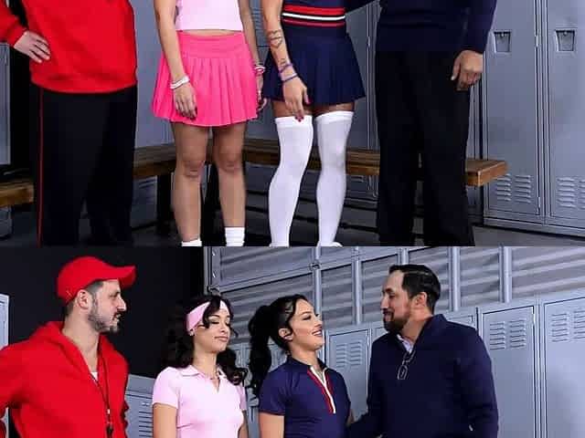 Stepdad Joins Coachs Cheer Orgy