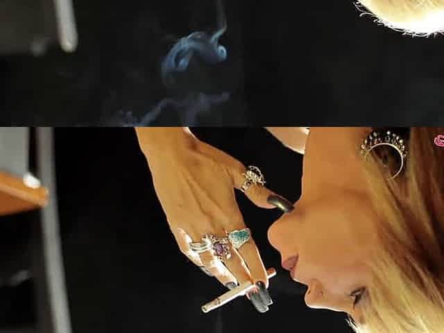 Erotic Nikki smoking up