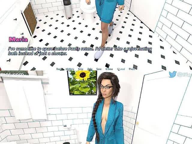 Temptations are everywhere #three: Concupiscent wife rubs her snatch in the baths (HD gameplay)