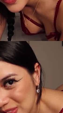 A Very Horny Girl Is Masturbating with a Large Dildo