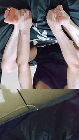 Massaging My Feet and Legs with Oil